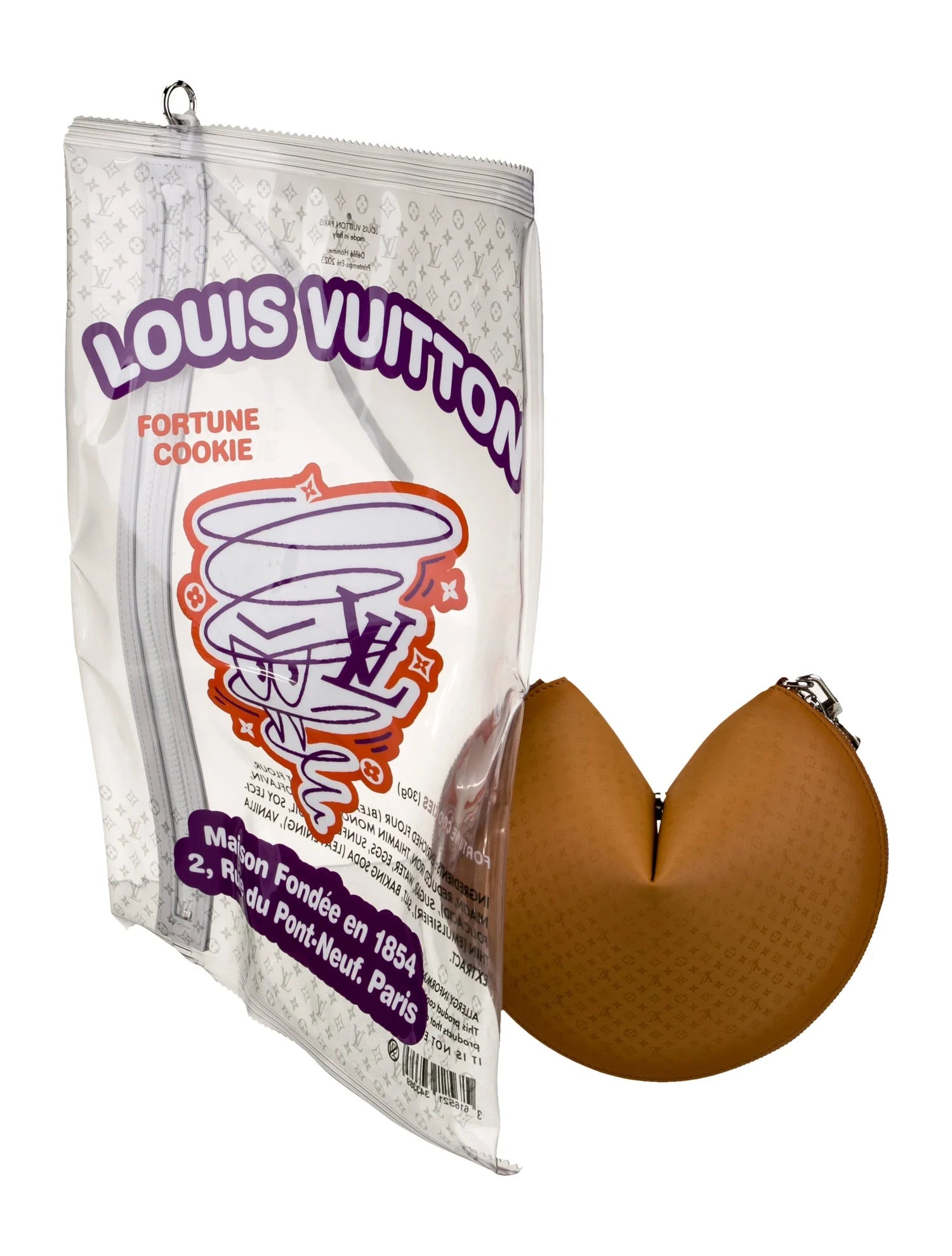 Louis Vuitton Leather Fortune Cookie Hobo Bag