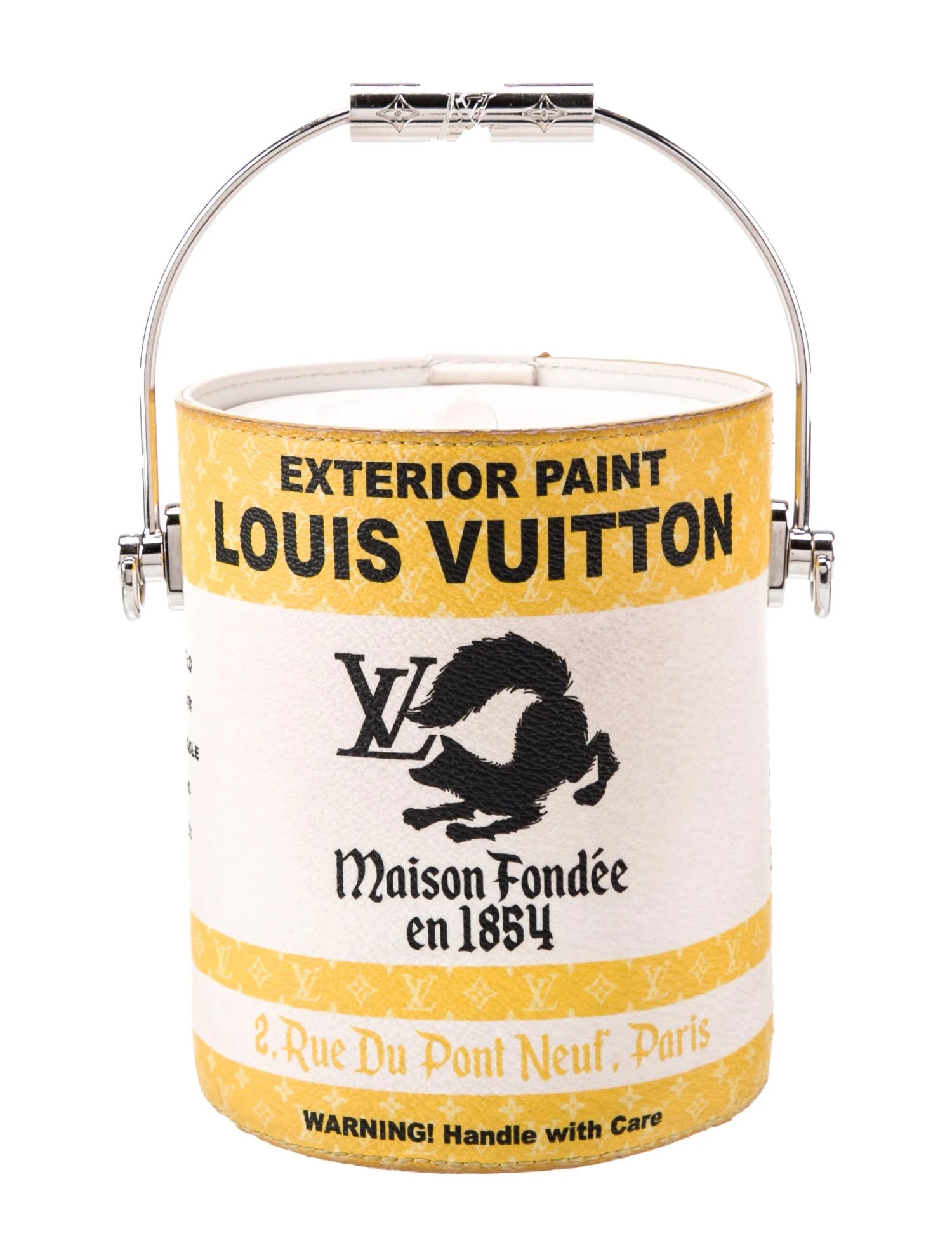 Louis Vuitton Maison Fondée Leather Paint Bucket Bag