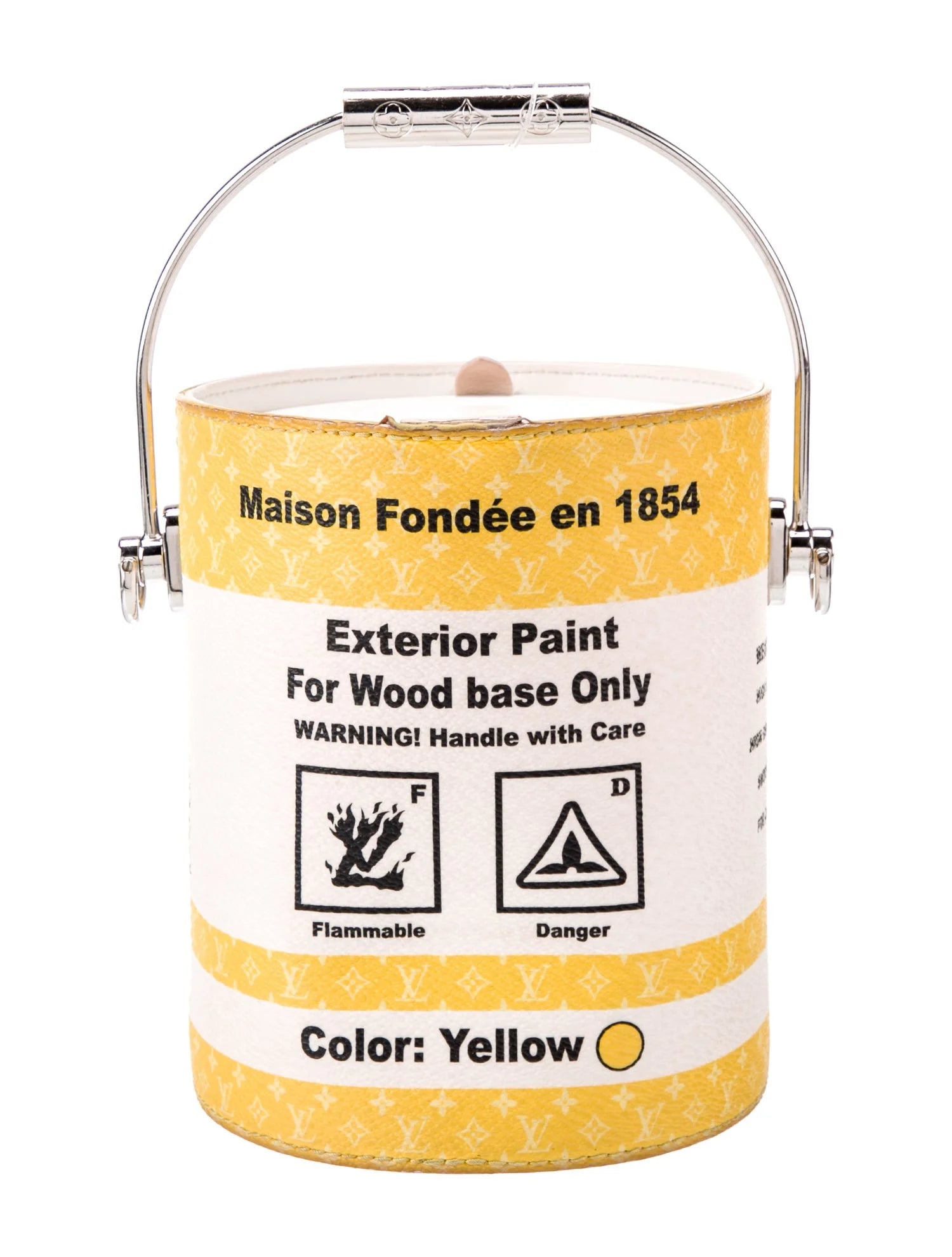 Louis Vuitton Maison Fondée Leather Paint Bucket Bag
