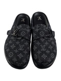 Louis Canvas Denim Monogram Cozy Slides