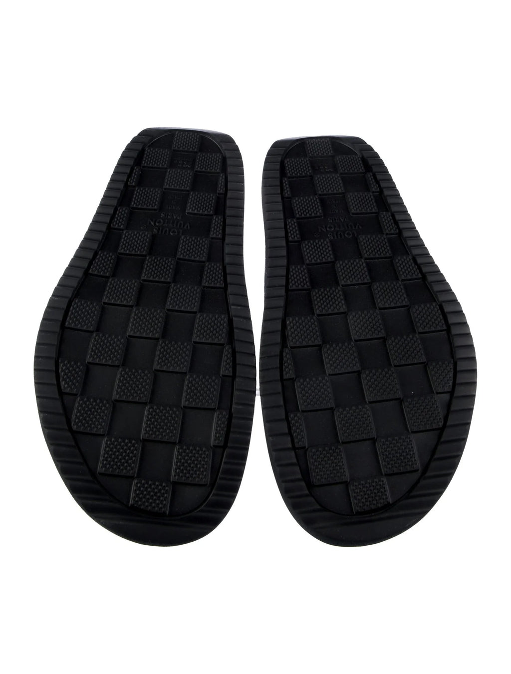 Louis Canvas Denim Monogram Cozy Slides