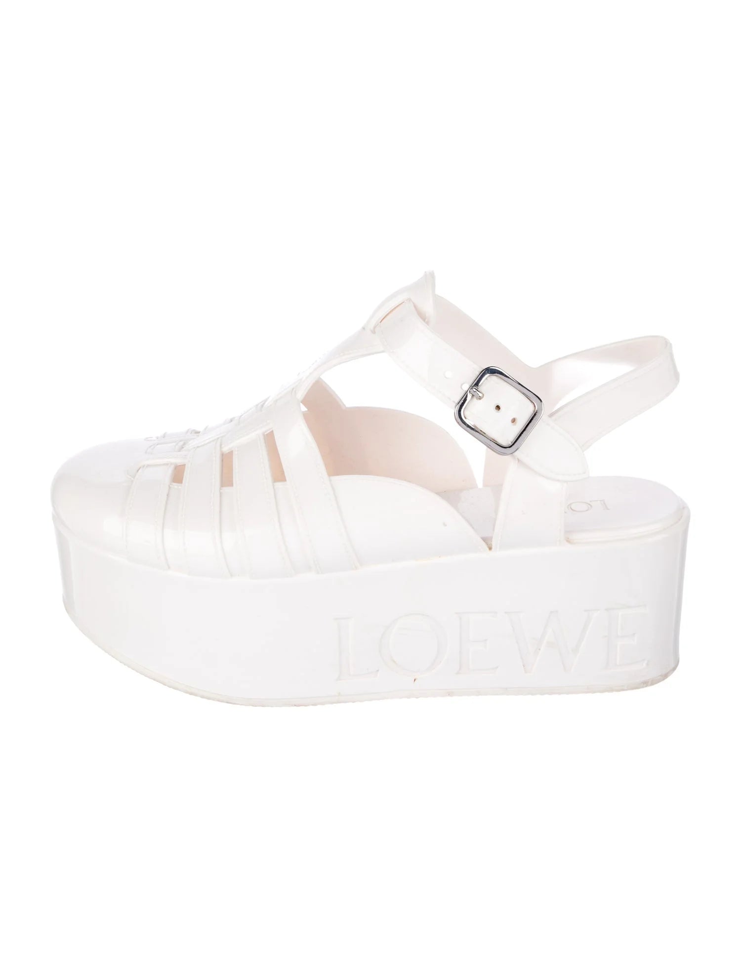 Loewe Rubber Platform Slingback Sandals