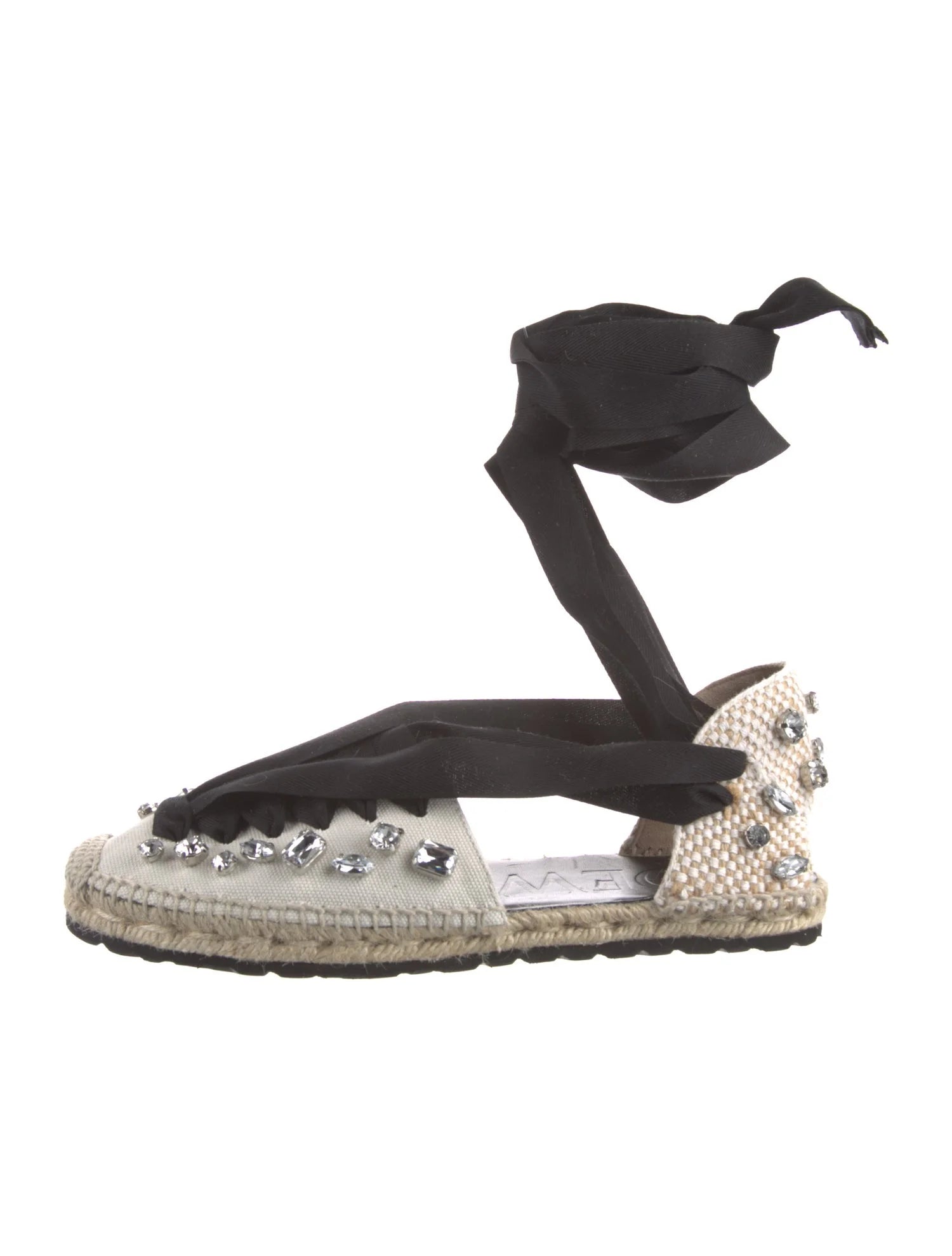 Loewe Crystal Embellished Espadrille Mules