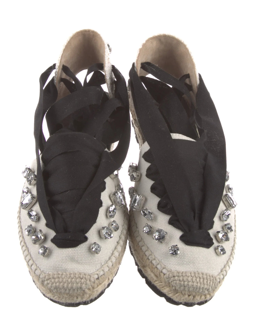 Loewe Crystal Embellished Espadrille Mules