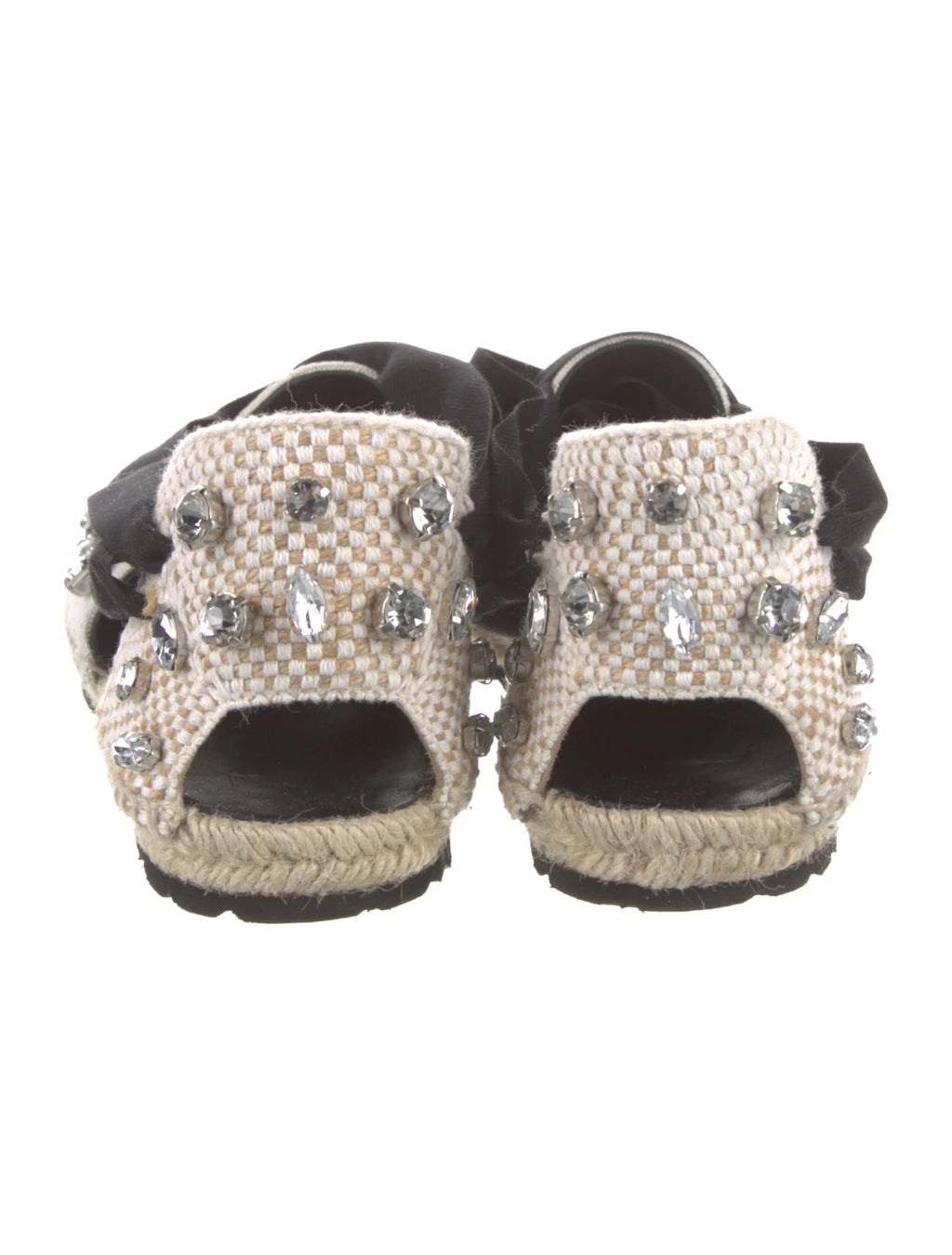 Loewe Crystal Embellished Espadrille Mules