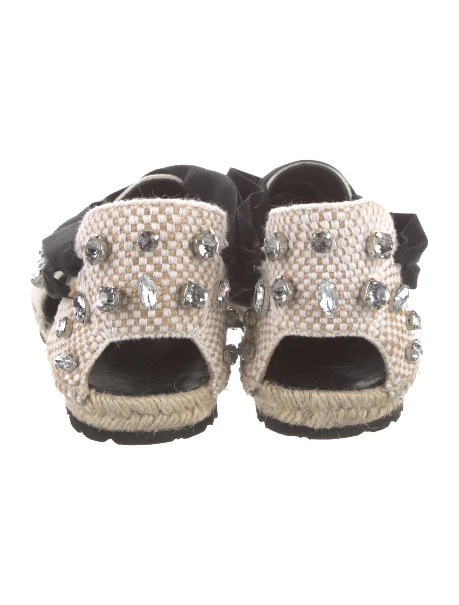 Loewe Crystal Embellished Espadrille Mules