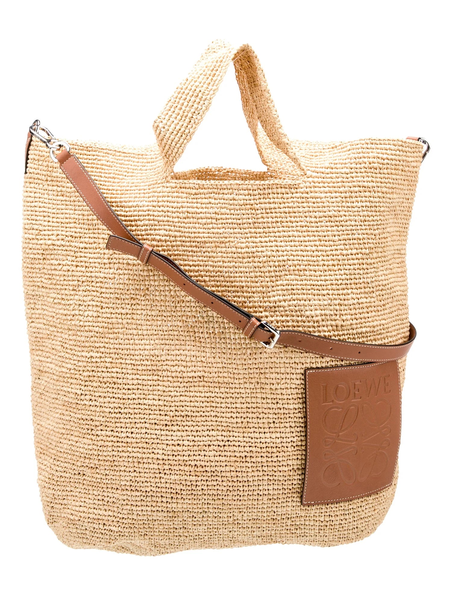 Loewe XL Raffia Slit Tote