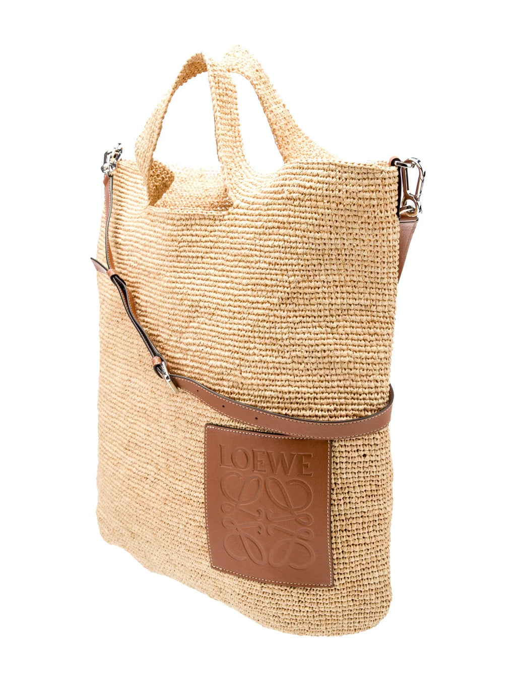 Loewe XL Raffia Slit Tote