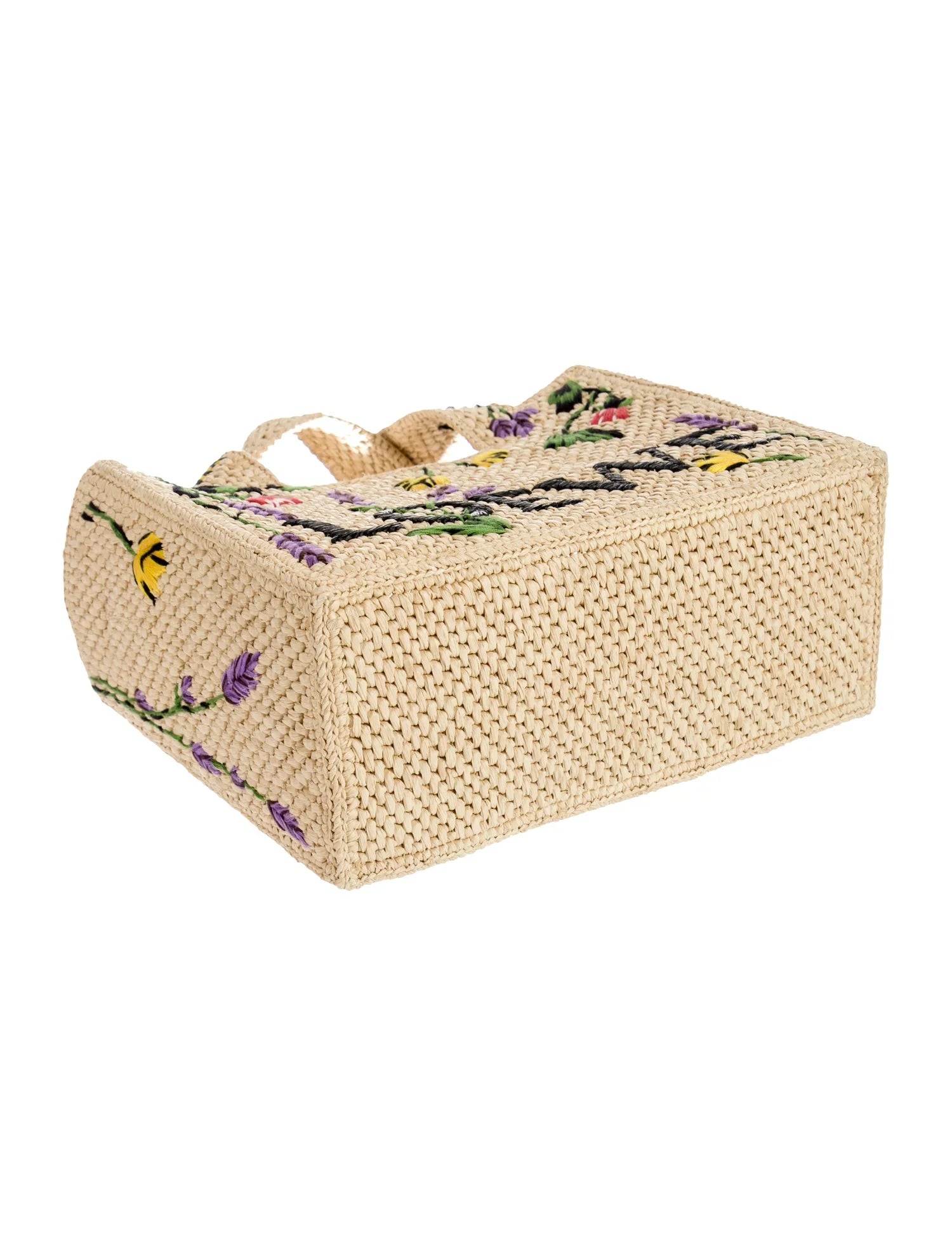 Loewe Embroidered Raffia Tote