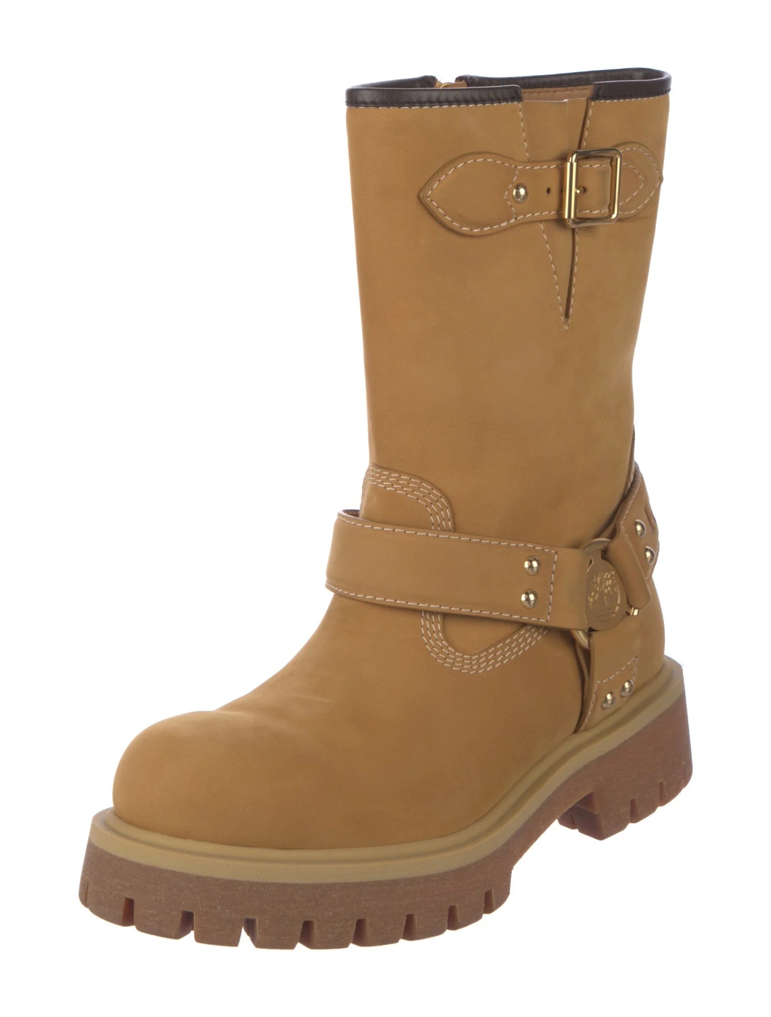 Louis Vuitton x Timberland Suede Mid Calf Slip On Boots