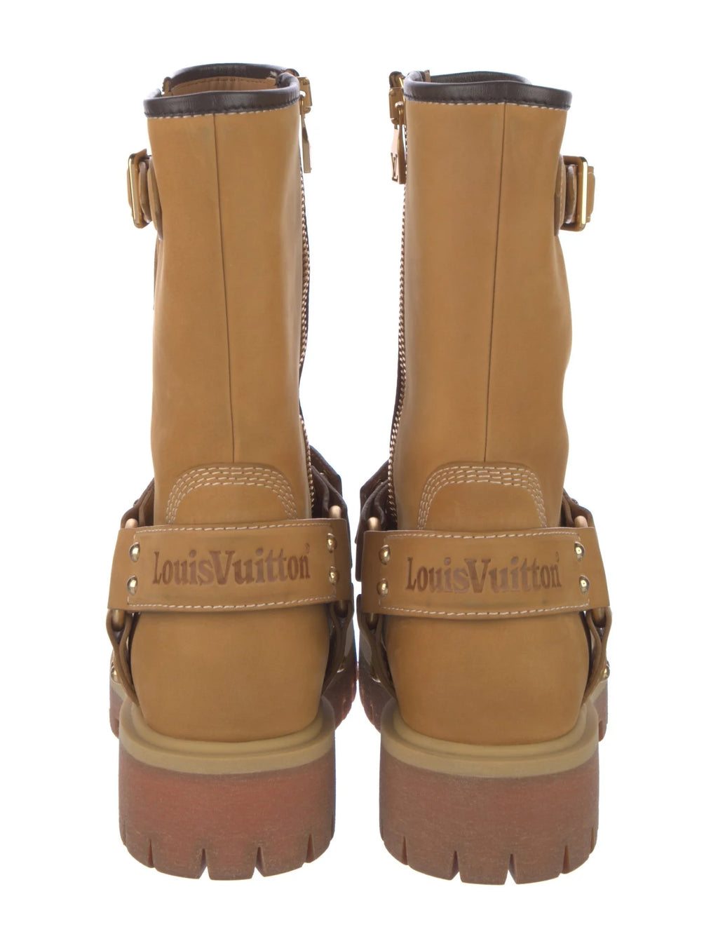 Louis Vuitton x Timberland Suede Mid Calf Slip On Boots