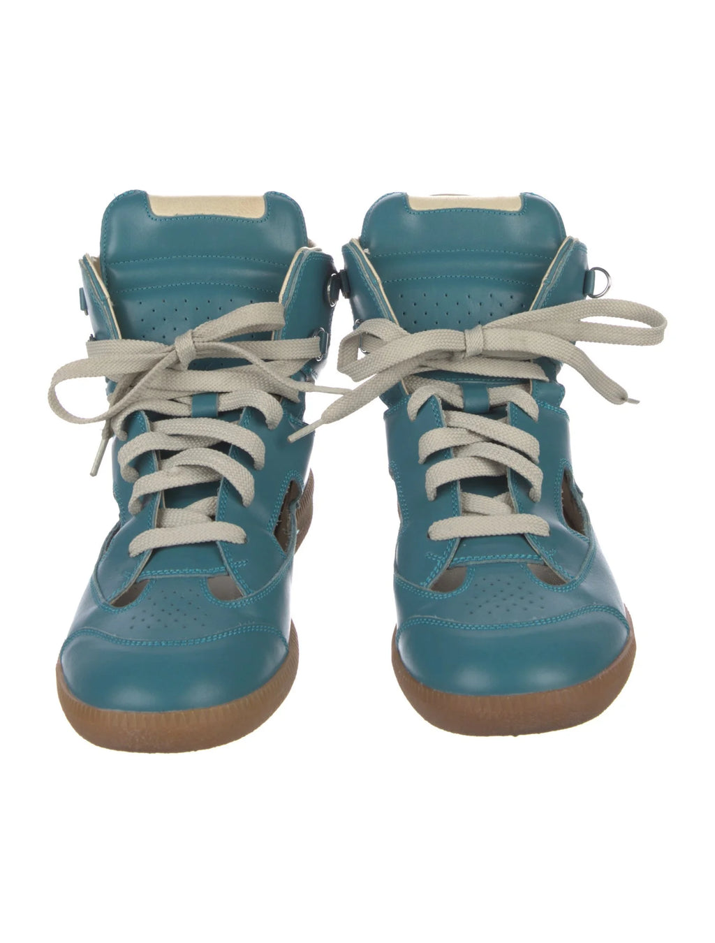 Margiela Leather Hightop Cutout Sneakers