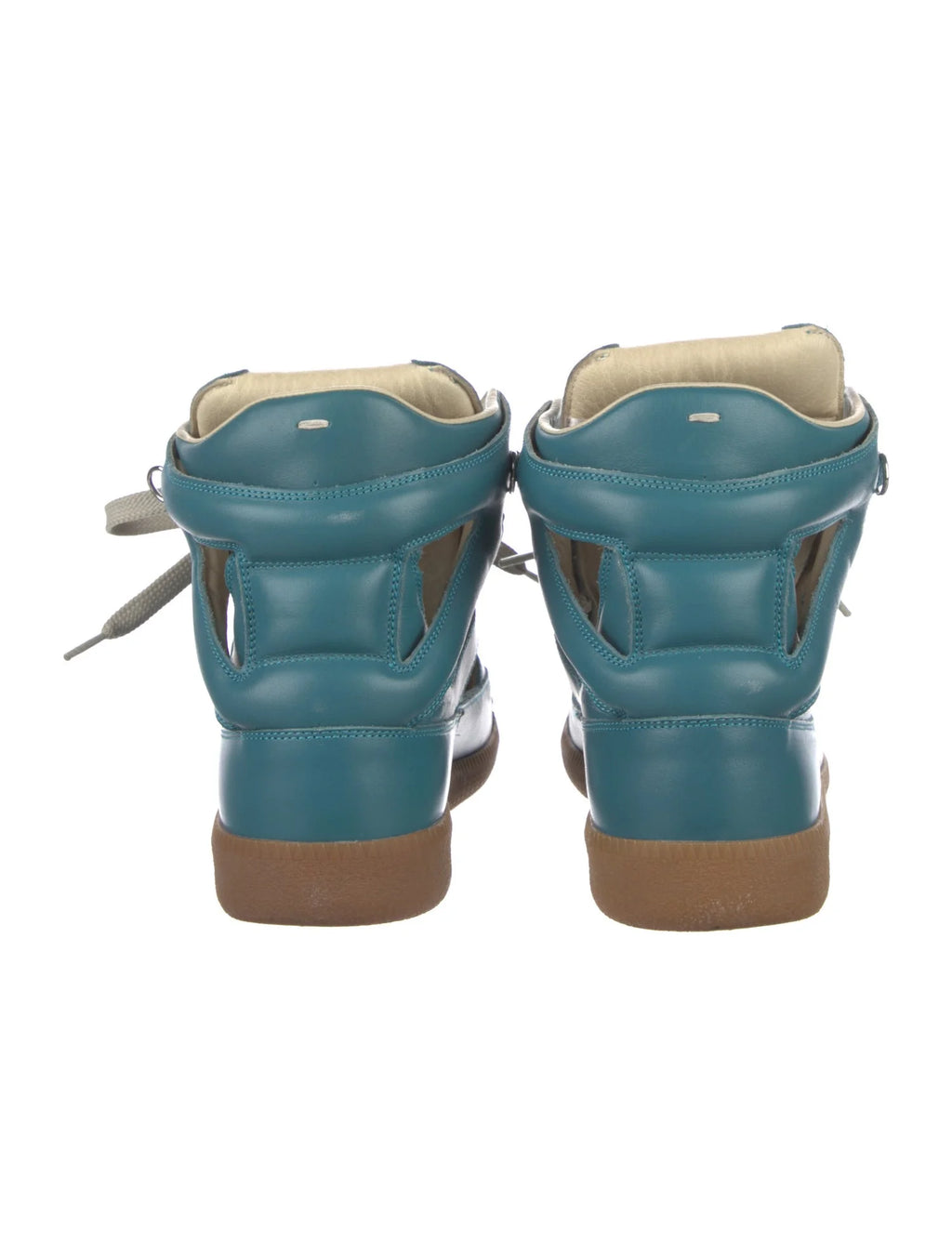 Margiela Leather Hightop Cutout Sneakers
