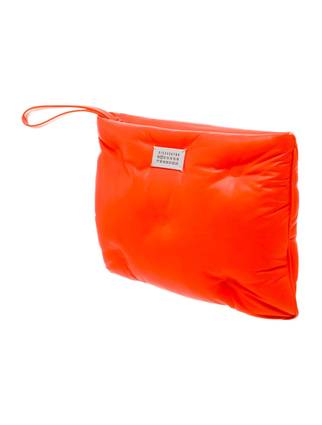 Margiela Orange Leather Glam Slam Clutch