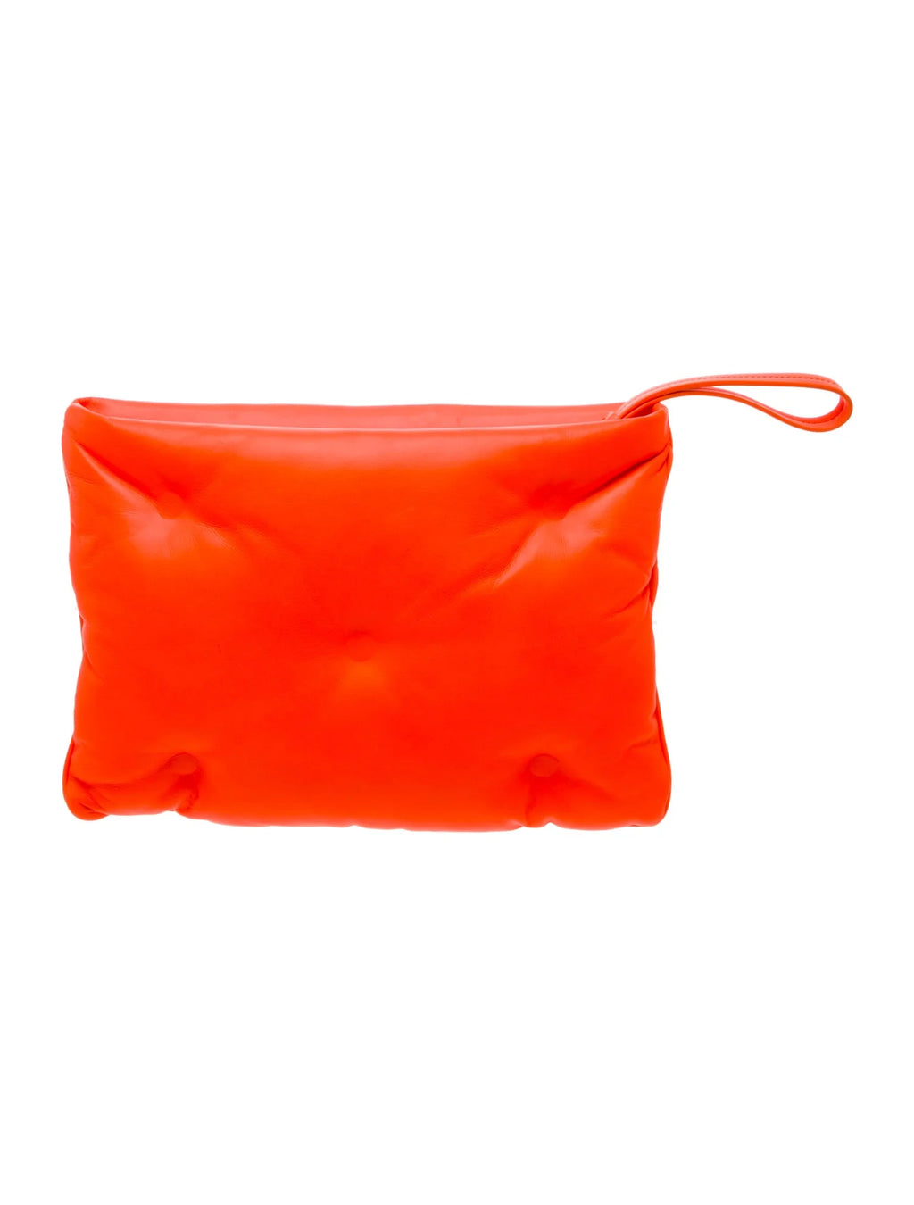 Margiela Orange Leather Glam Slam Clutch