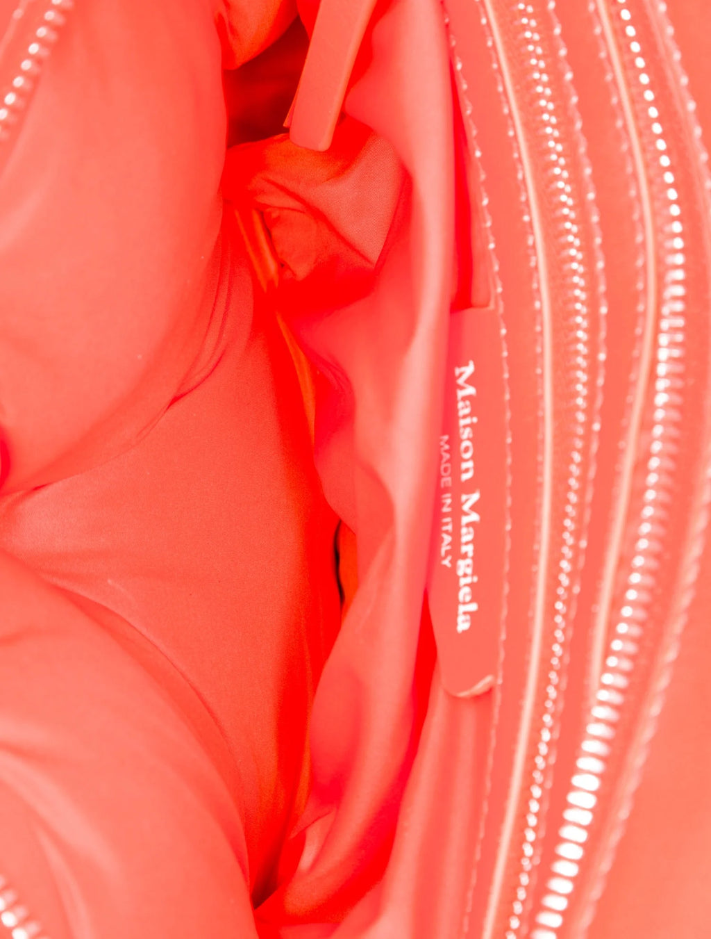 Margiela Orange Leather Glam Slam Clutch