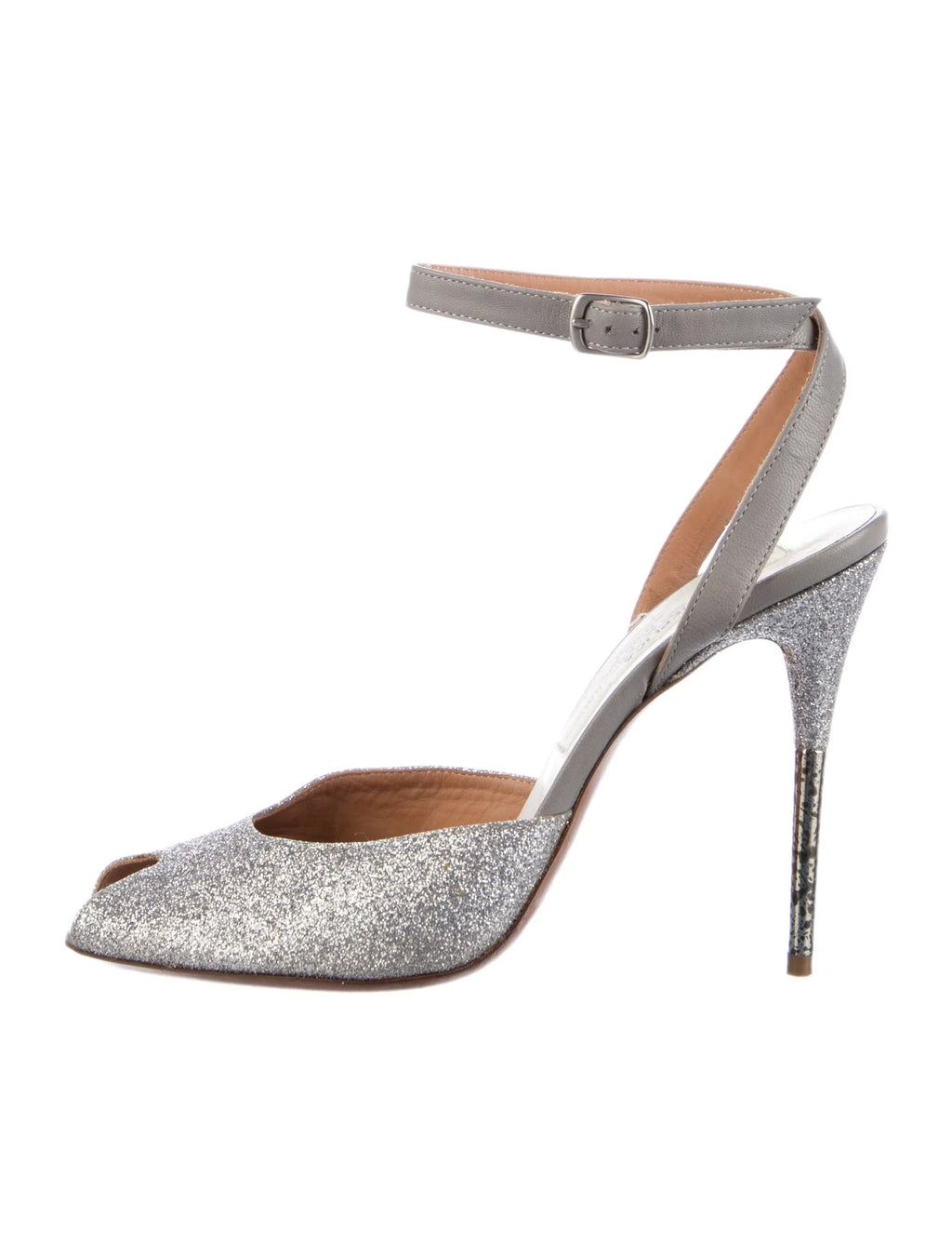 Margiela Peep Toe Glitter Heels