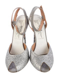 Margiela Peep Toe Glitter Heels