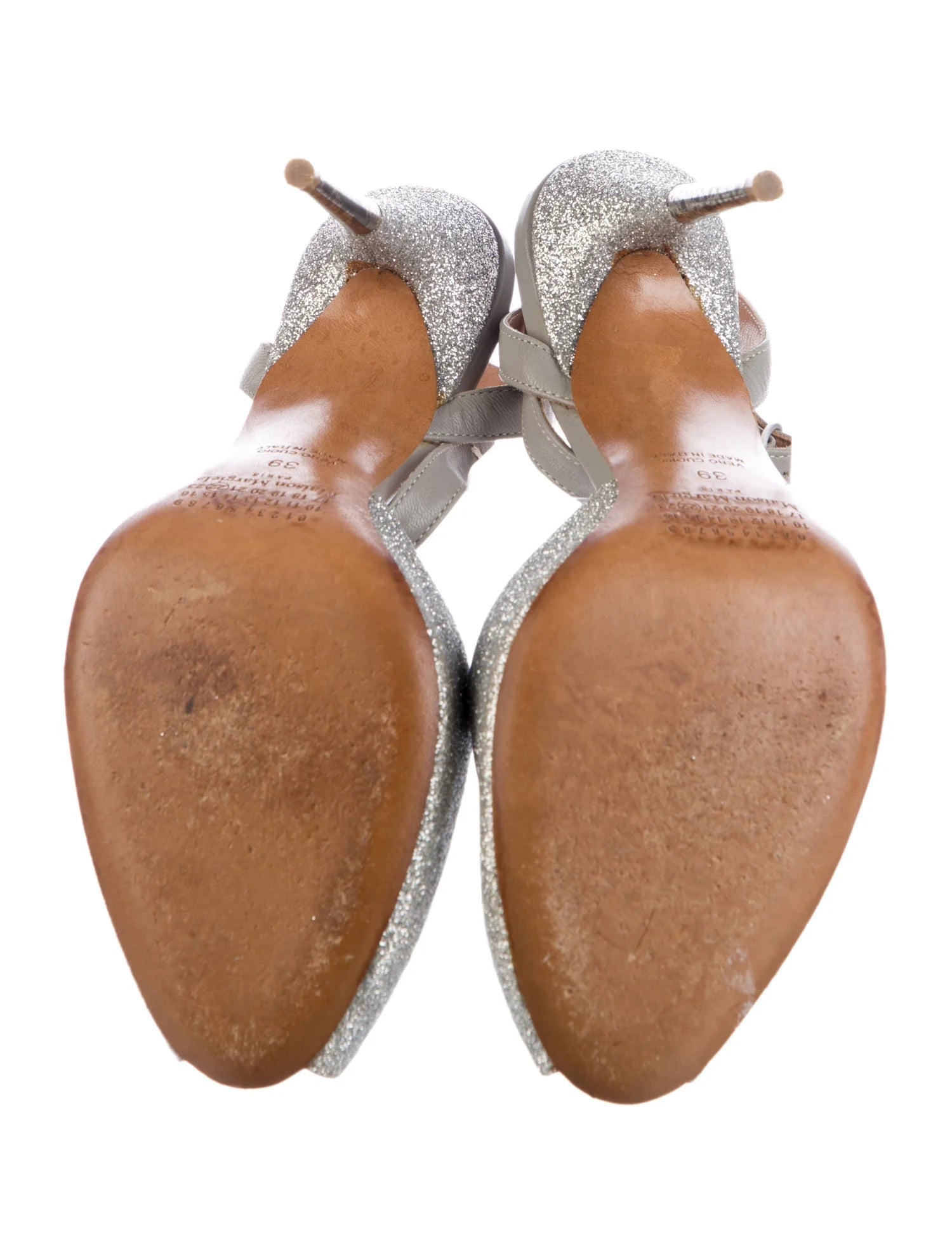 Margiela Peep Toe Glitter Heels