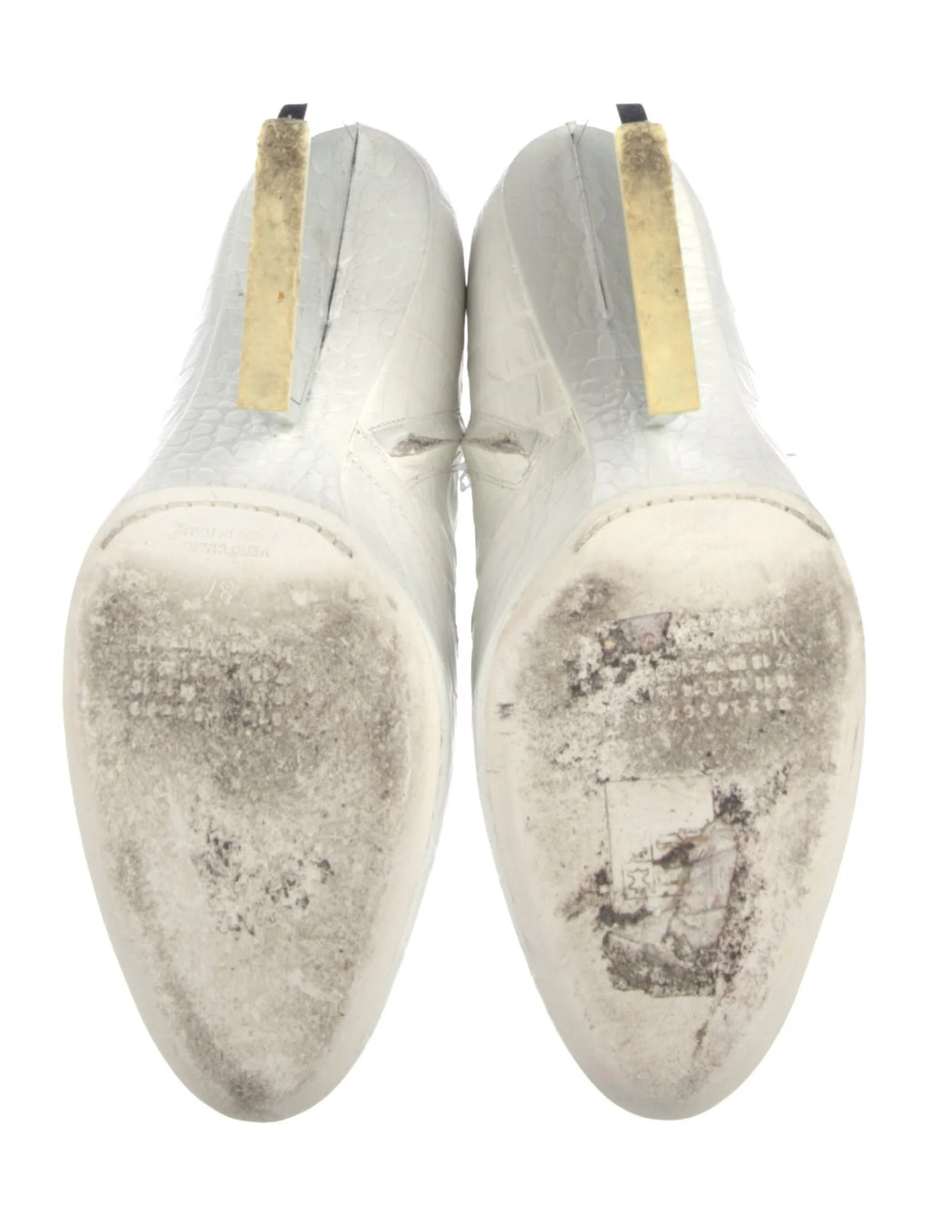 Margiela Embossed Leather Ankle Boots