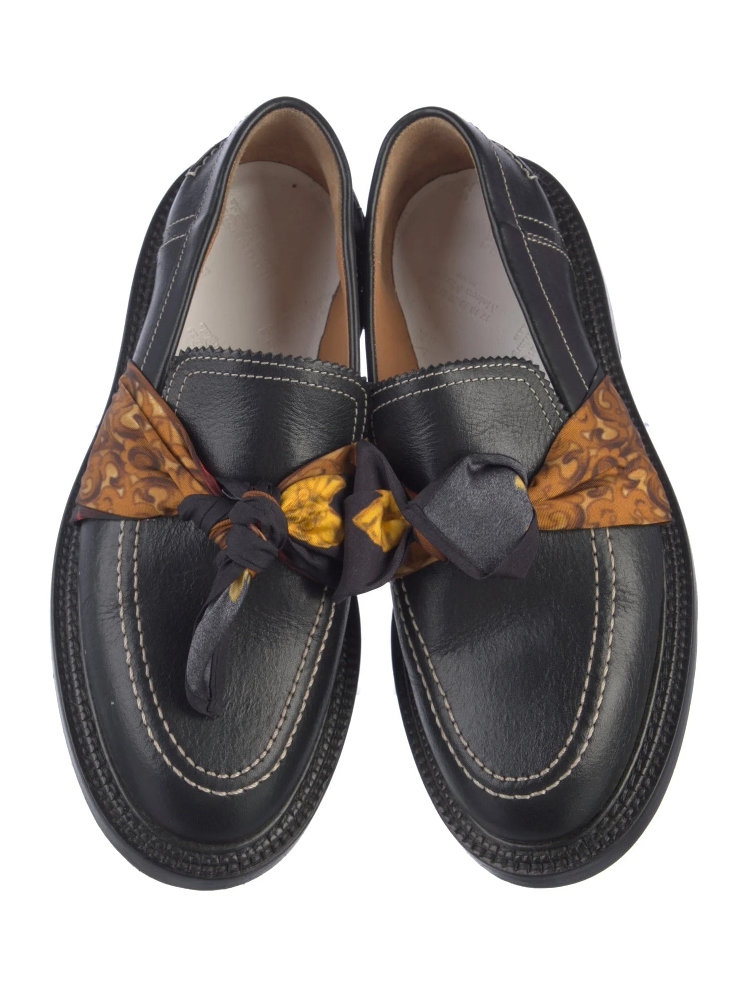 Maison Margiela Satin Bow Accent Loafers