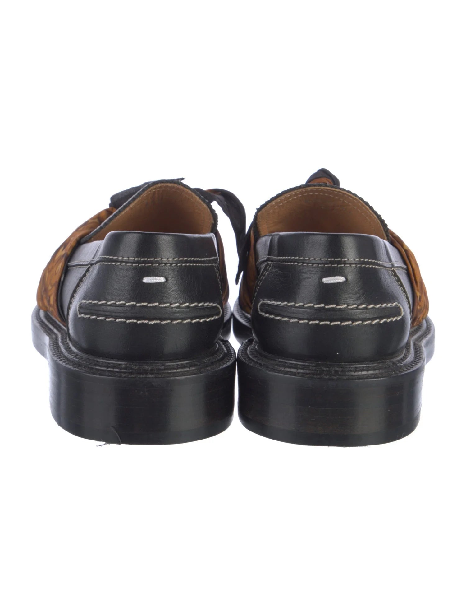 Maison Margiela Satin Bow Accent Loafers