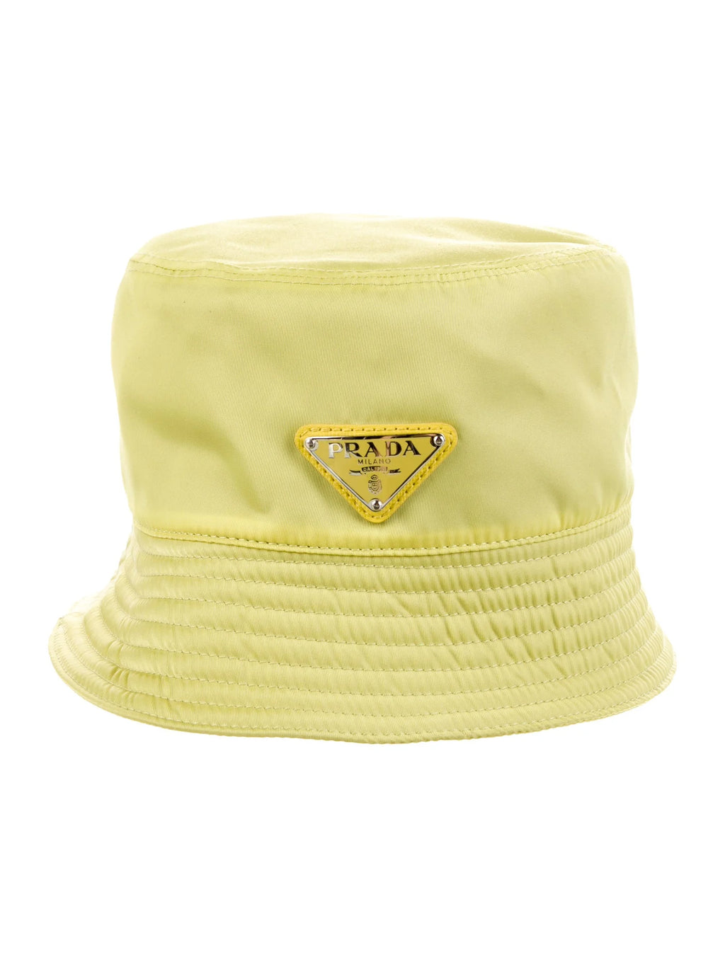 Prada Yellow Nylon Bucket Hat
