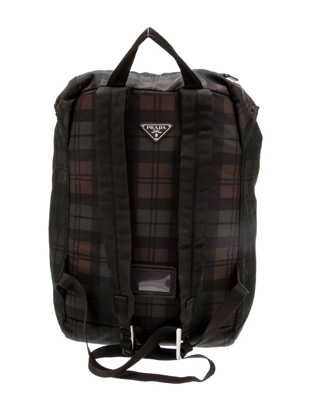 Prada Plaid Pinted Backpack