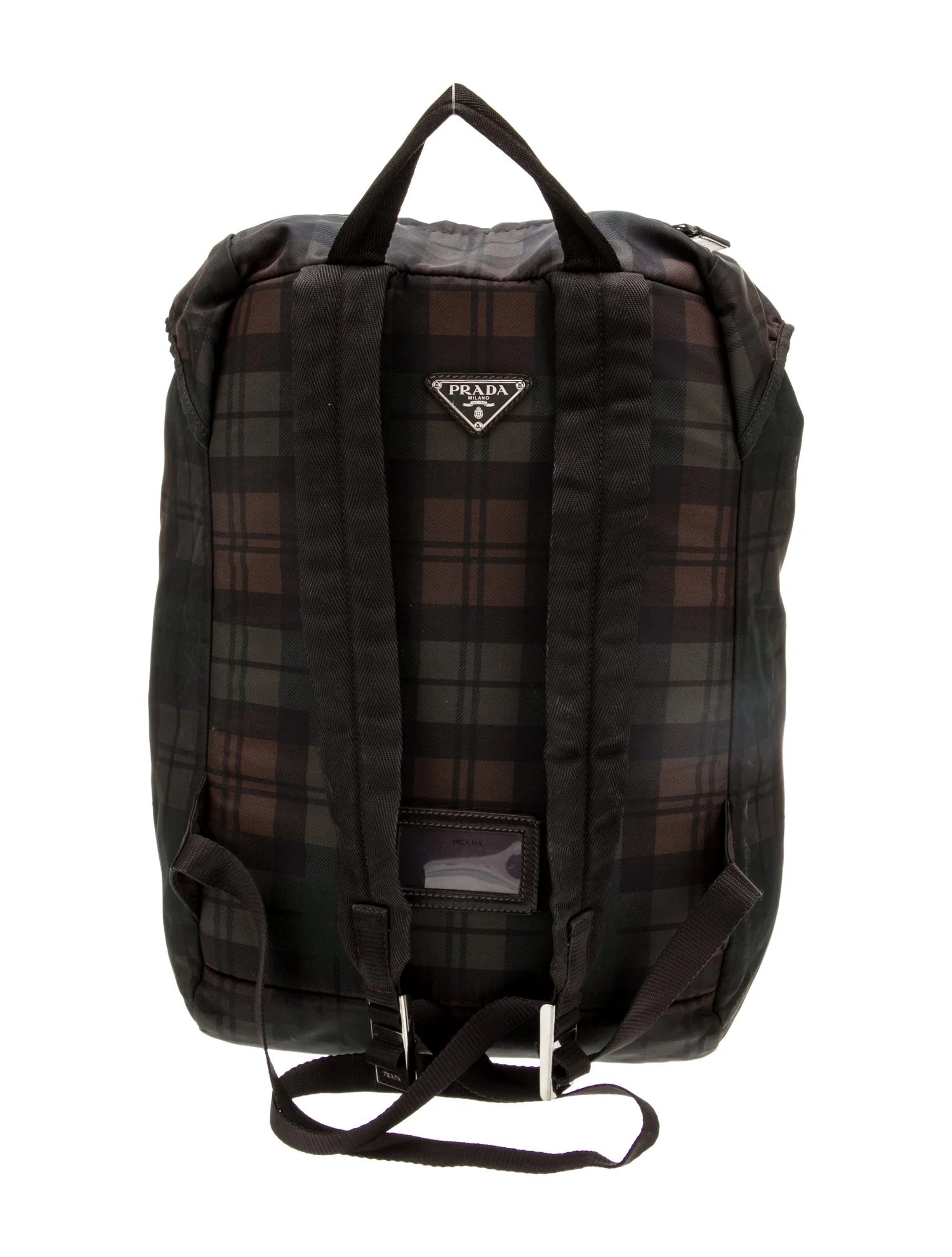 Prada Plaid Pinted Backpack