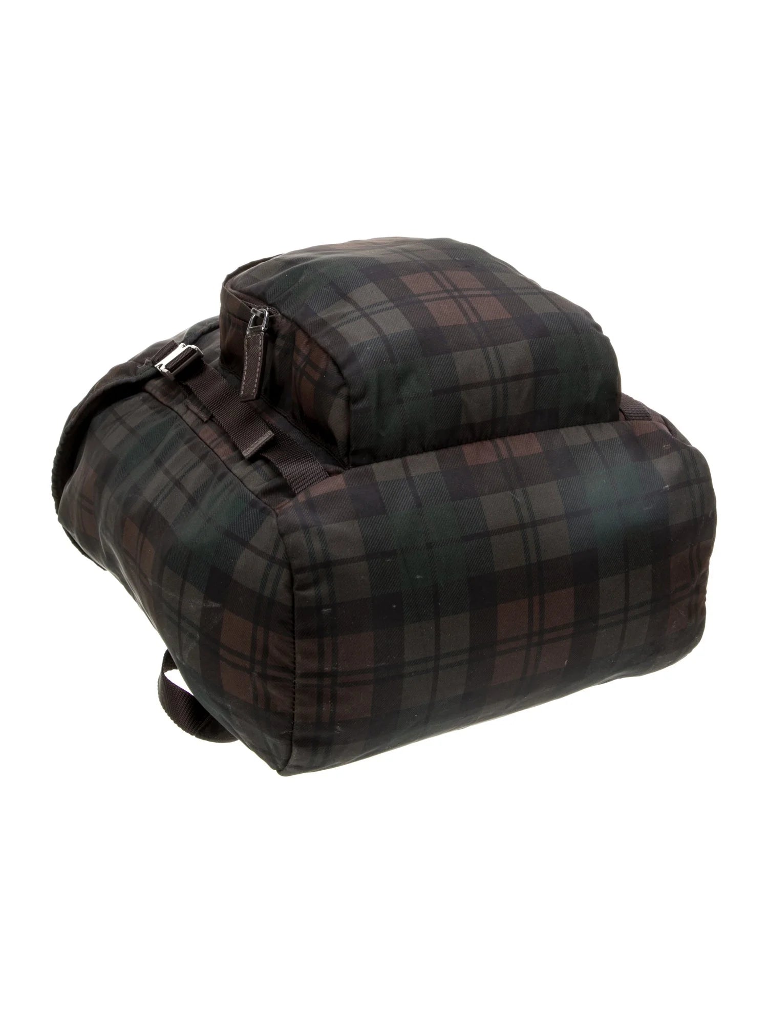 Prada Plaid Pinted Backpack