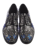 Prada Crystal Embellished Laceup Derbys