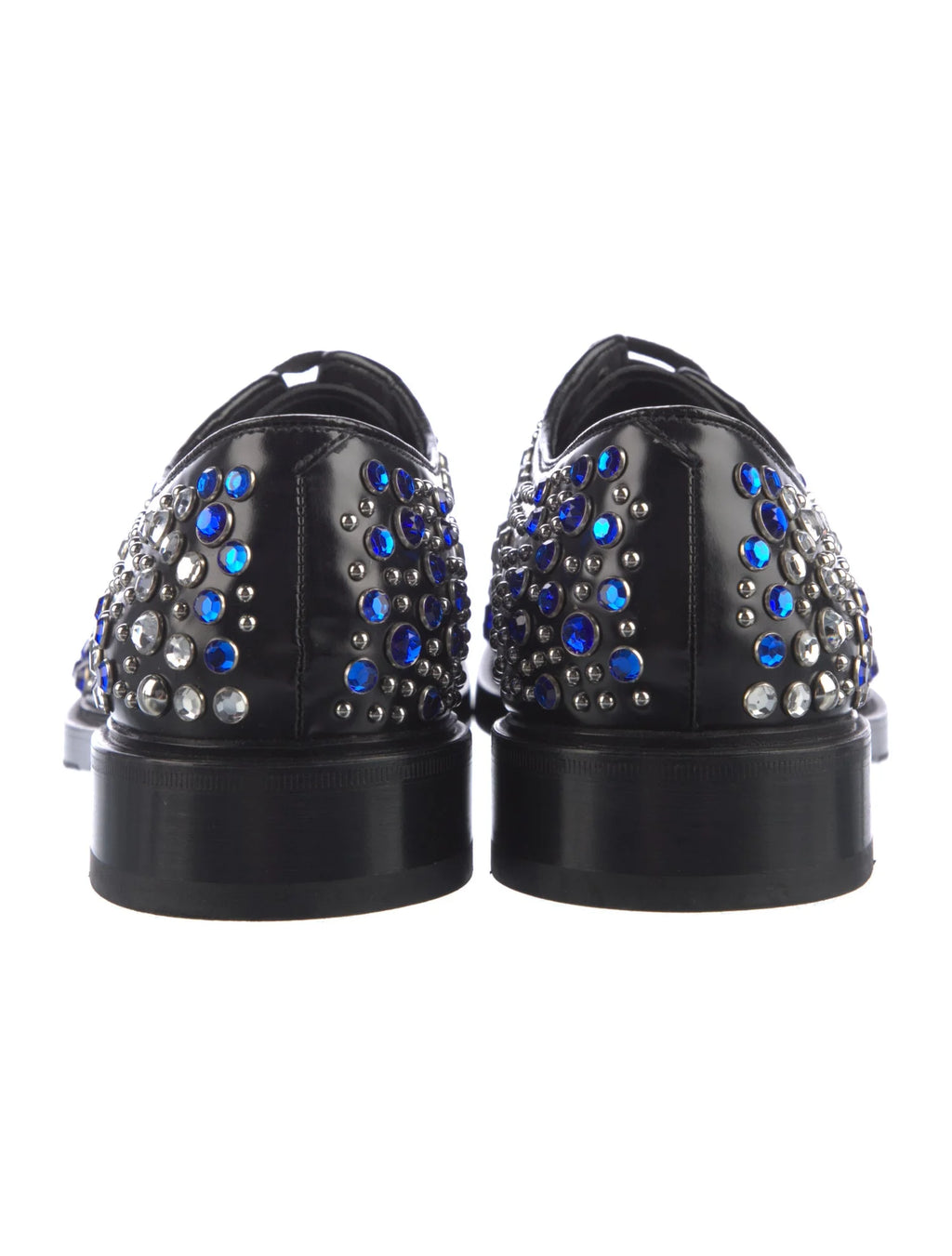 Prada Crystal Embellished Laceup Derbys