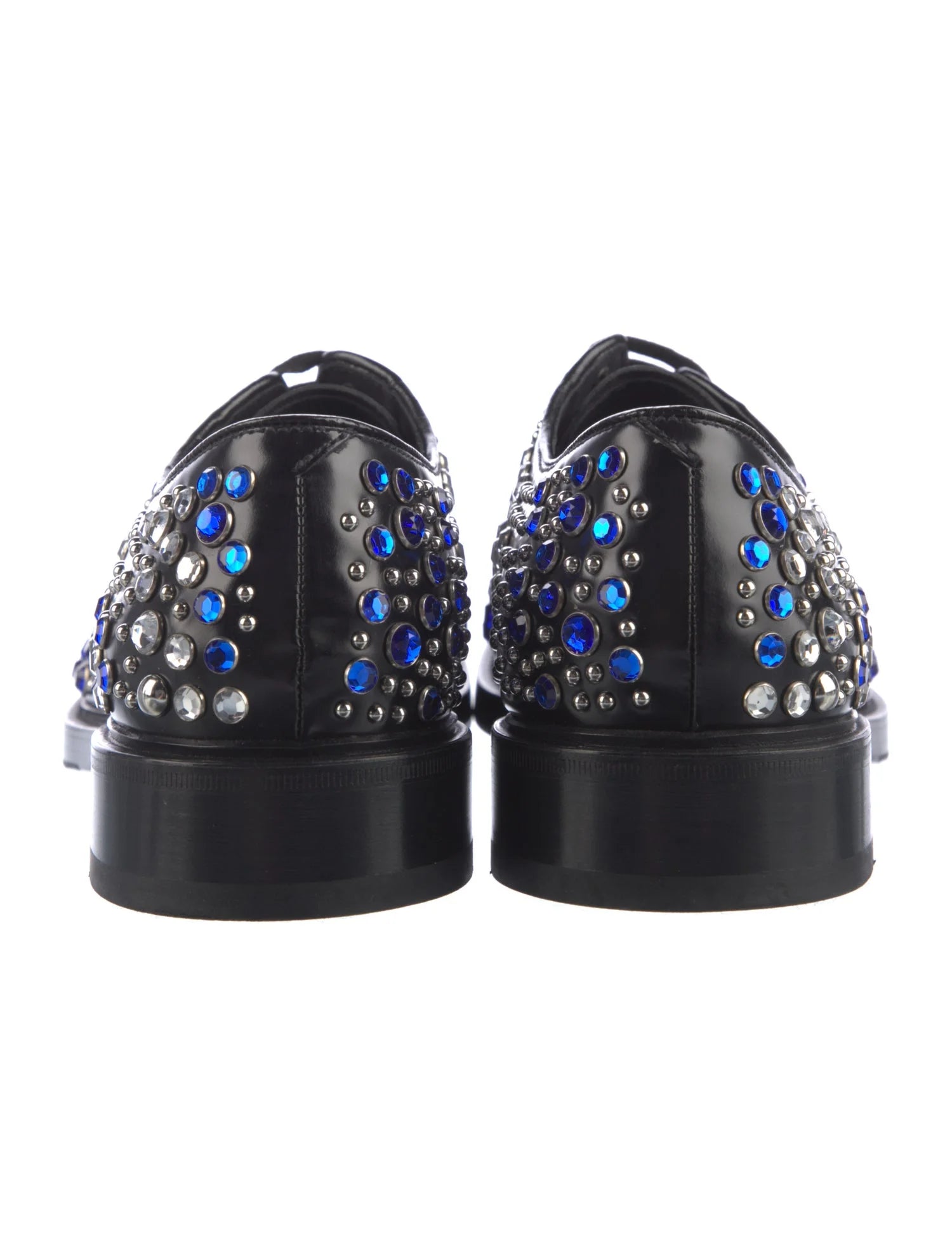 Prada Crystal Embellished Laceup Derbys