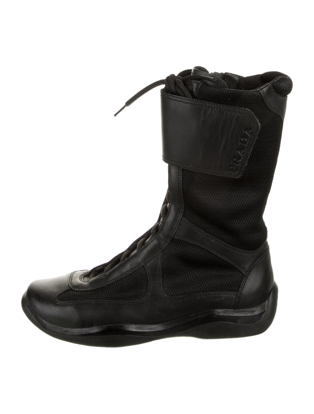 Prada Leather Combat Boots