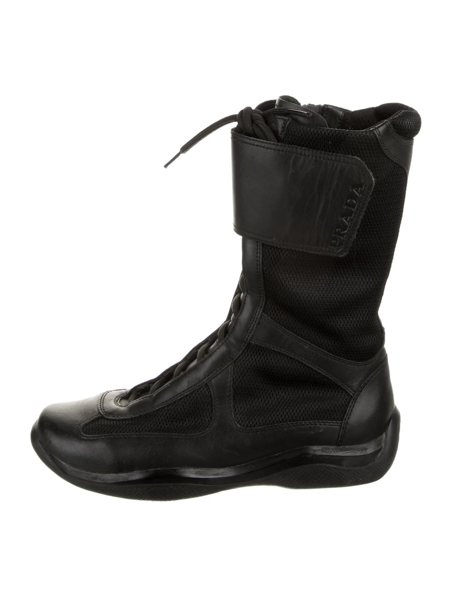 Prada Leather Combat Boots