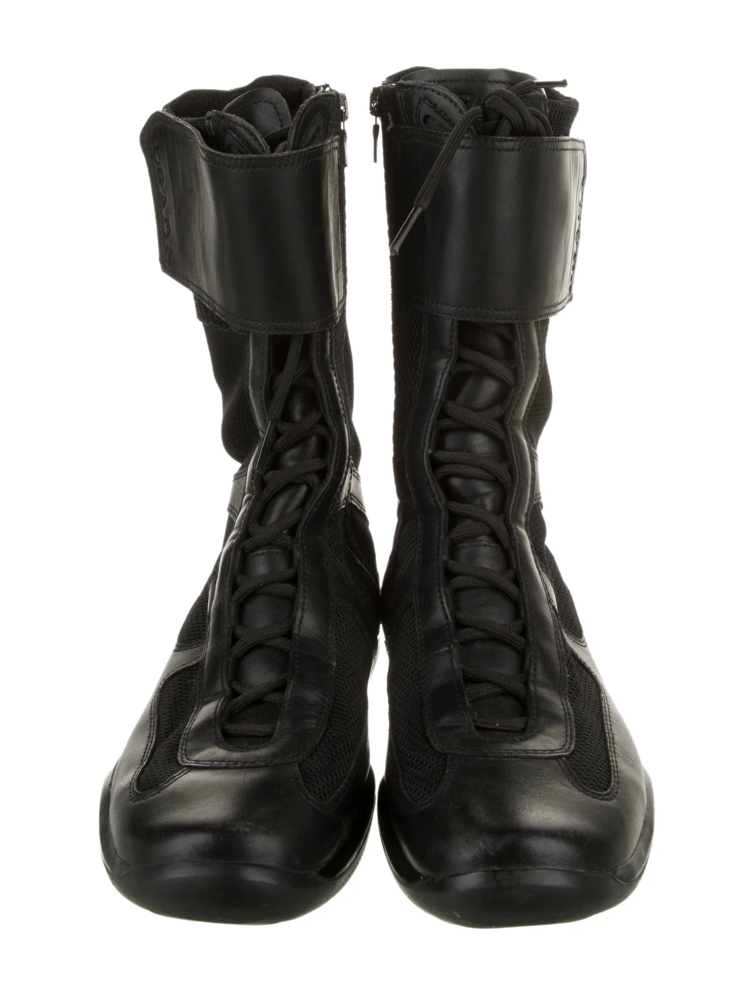 Prada Leather Combat Boots