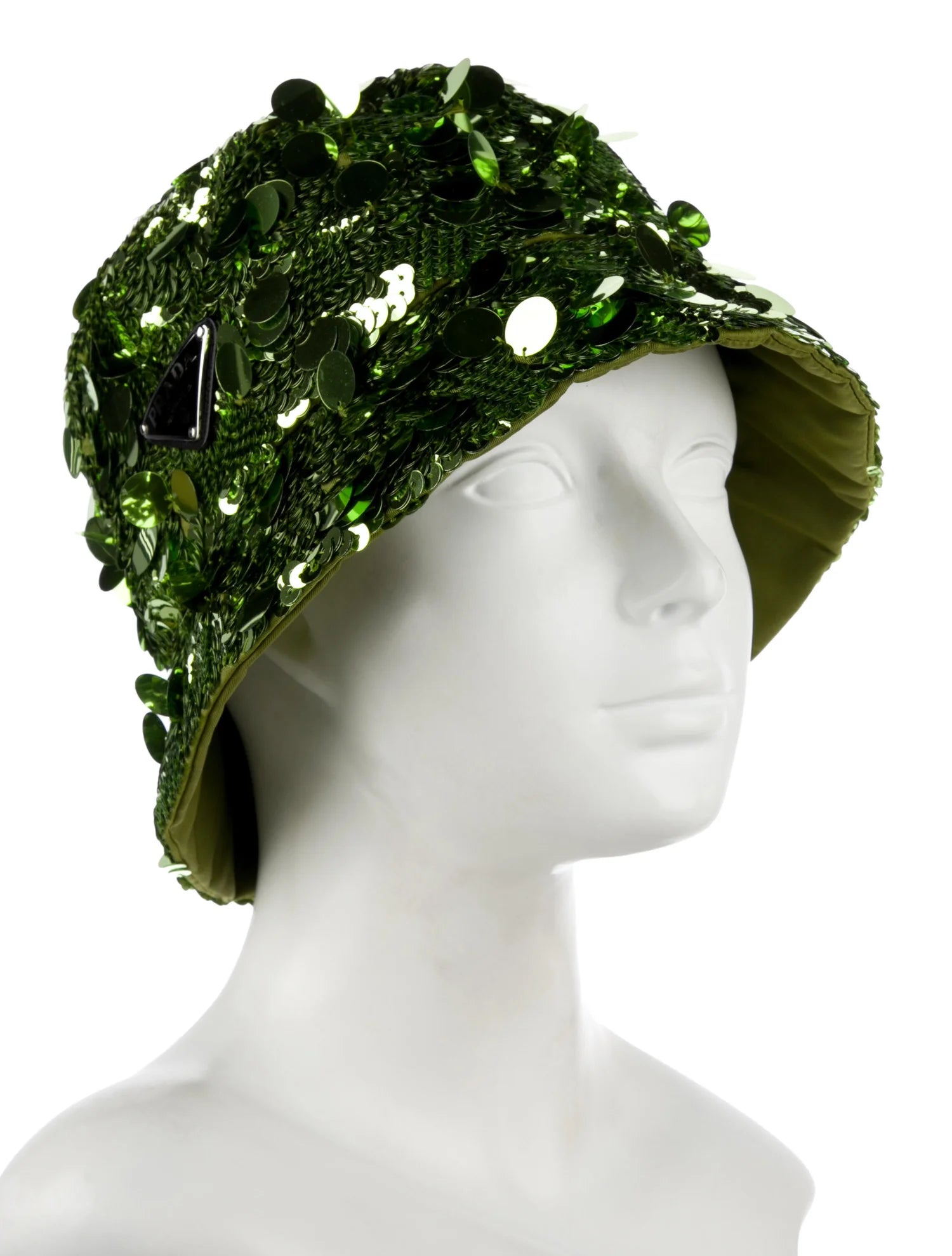 Prada Green Sequin Bucket Hat