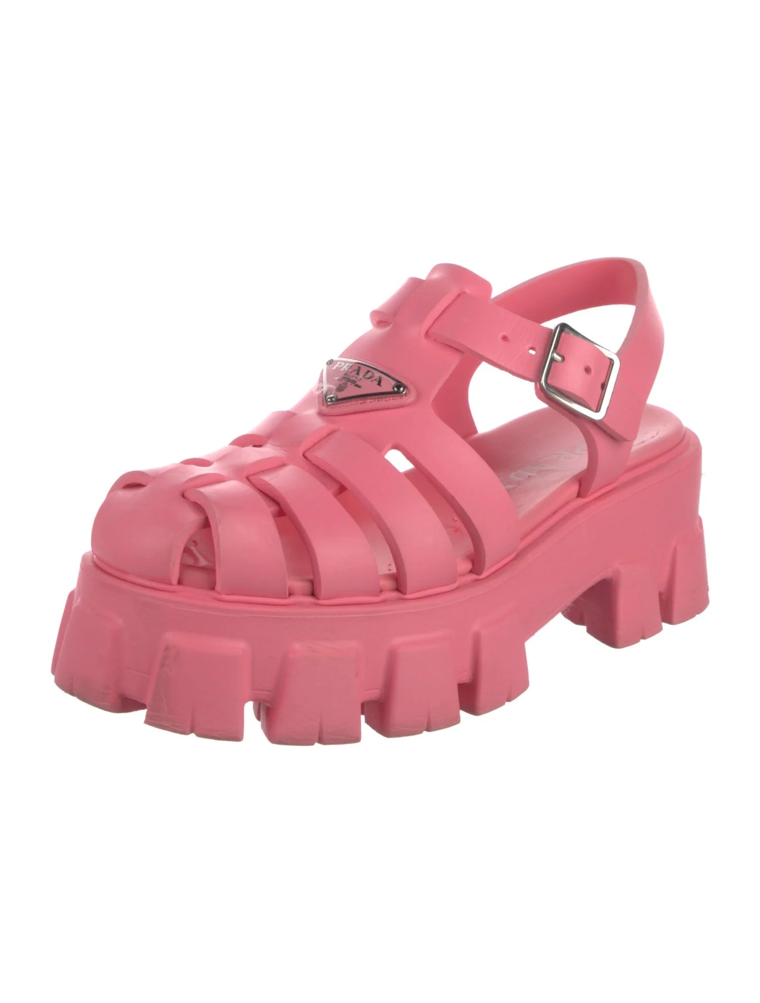 Prada Platform Rubber Sandals