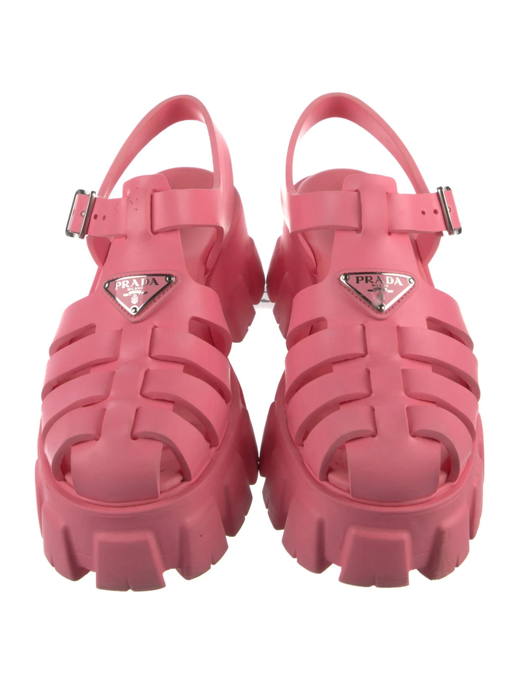 Prada Platform Rubber Sandals