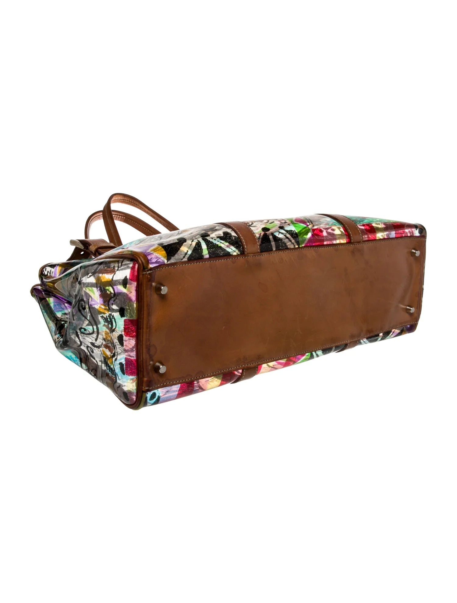 Prada Enameled PVC Tote