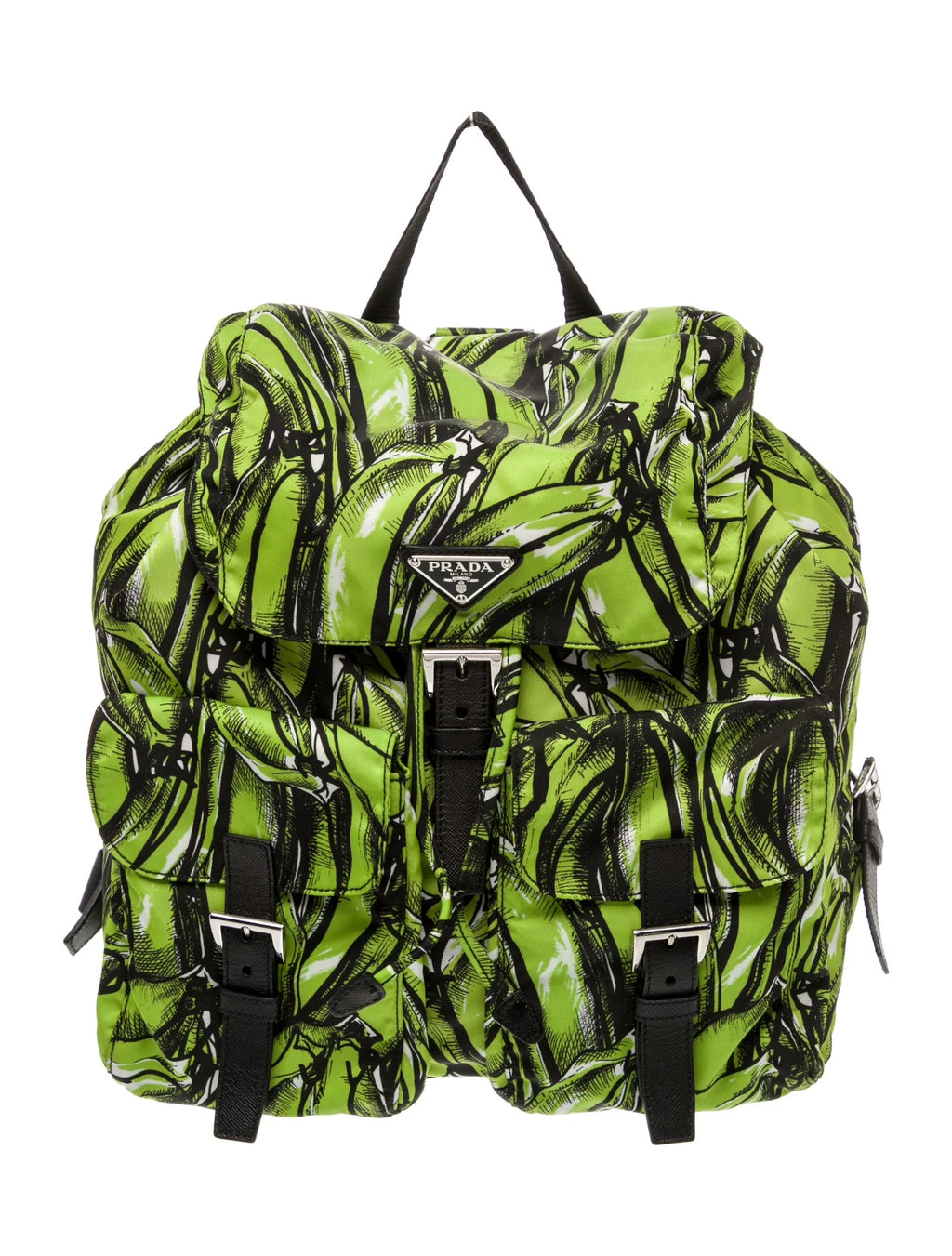 Prada Green Tessuto "Banana Print" Backpack