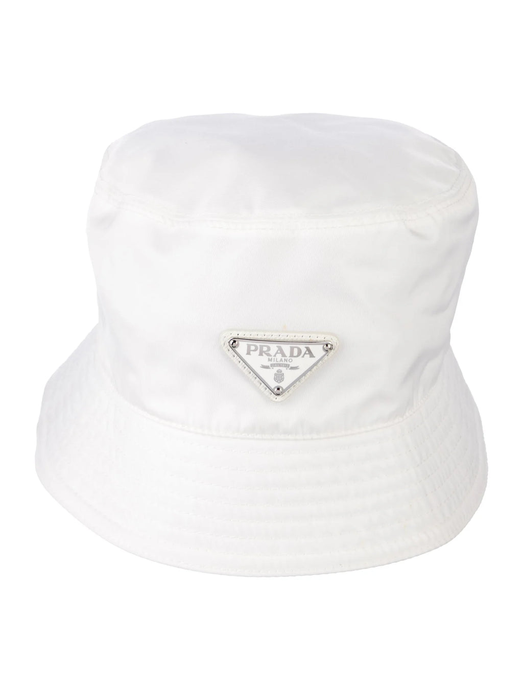 Prada White Nylon Bucket Hat