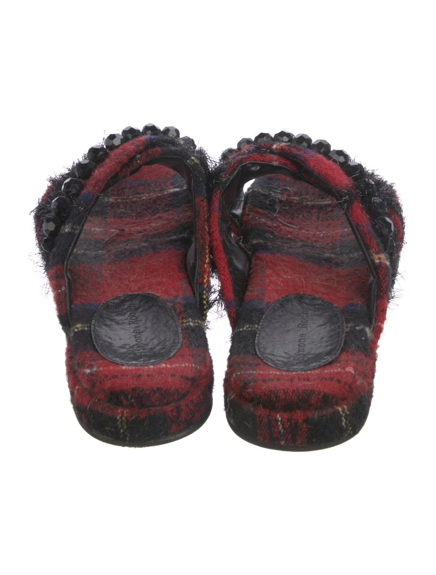 Simone Rocha Tweed Beaded Slides