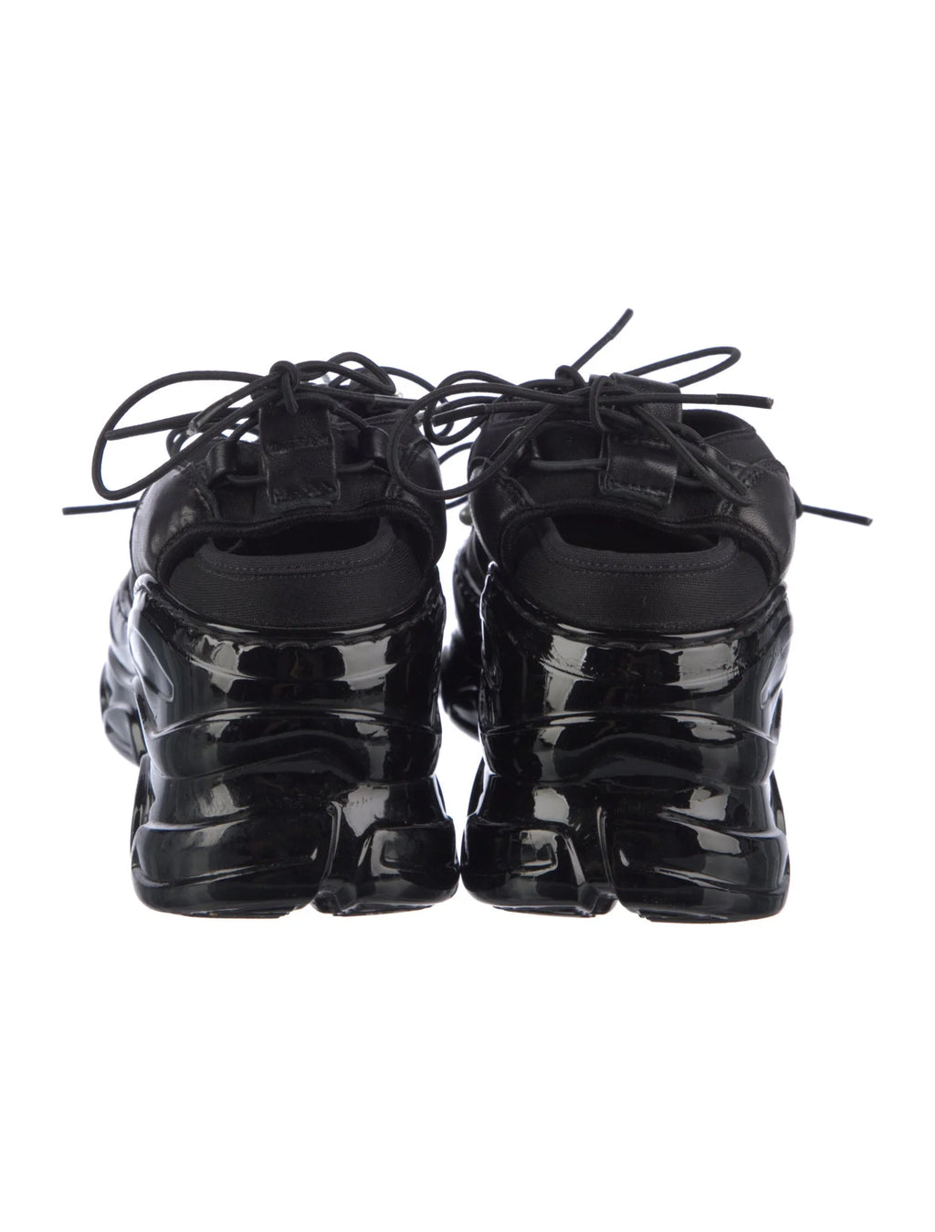 Simone Rocha Lace Up Grosgrain Satin/Pearl Sneakers