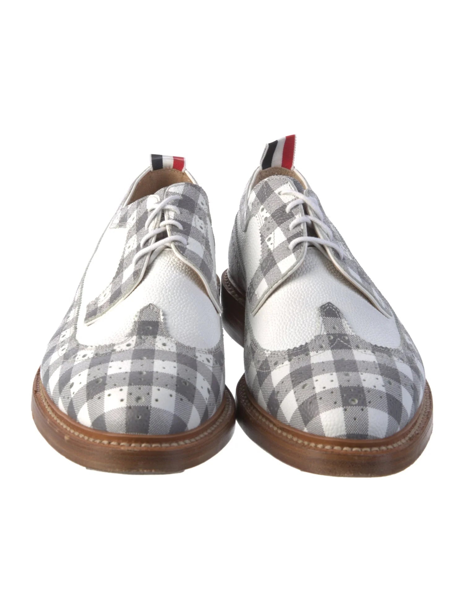 Thom Browne Plaid Leather Derbys