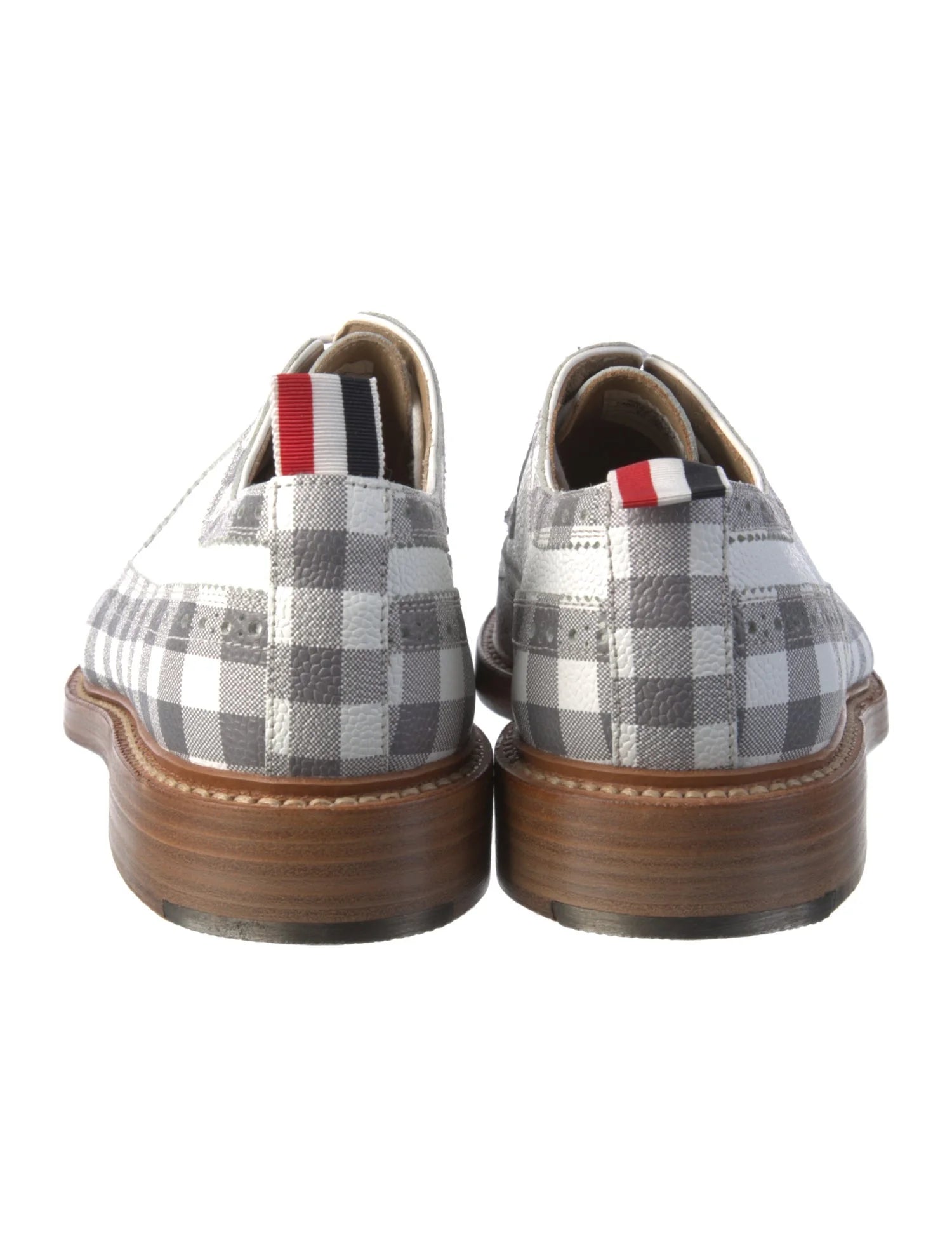 Thom Browne Plaid Leather Derbys
