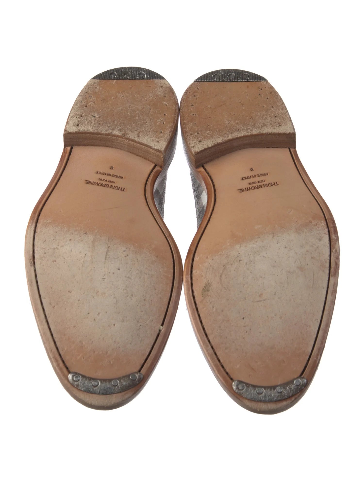 Thom Browne Plaid Leather Derbys