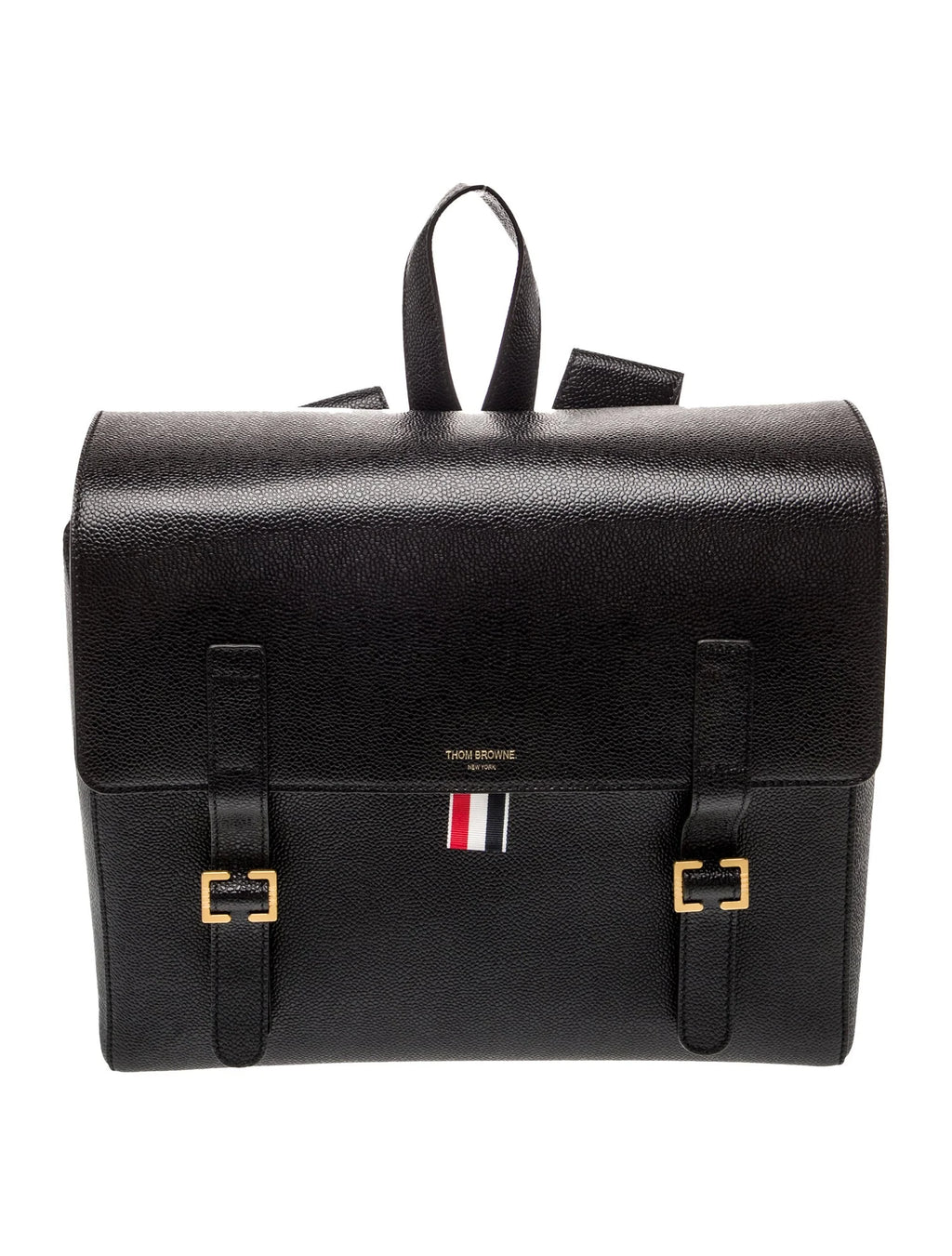 Thom Browne Blk Leather Backpack