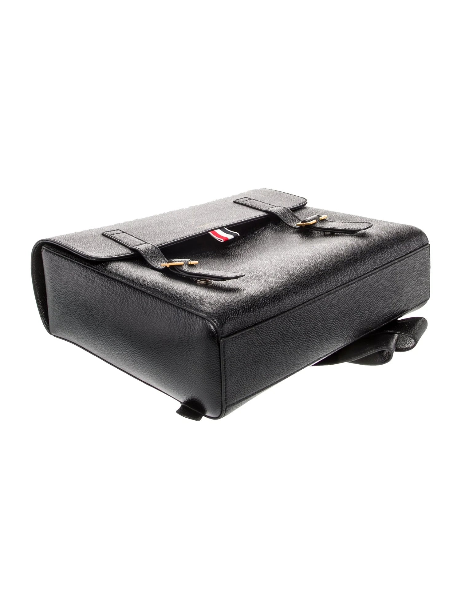 Thom Browne Blk Leather Backpack