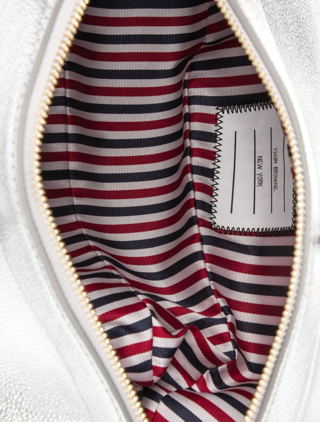 Thom Browne Silver Leather Hector Bag